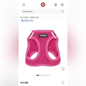 NWT Voyager Pink Step-In Air Dog Harness